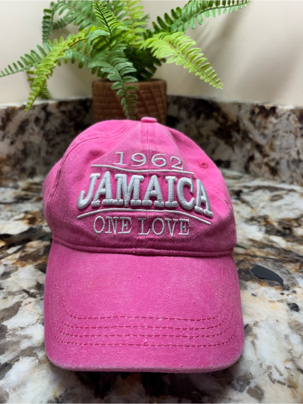 Sun Kissed Jamaica 🇯🇲 Pink Baseball Cap